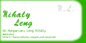 mihaly leng business card